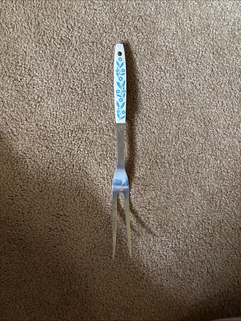 Blue Floral Pattern Serving Fork - Home Dining